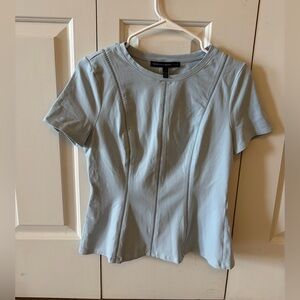 White House Black Market Light Blue Short Sleeve Top